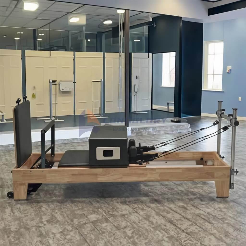 Alumínio Rises Oak Pilates Reformer
