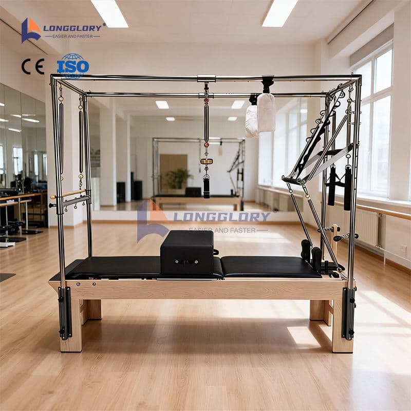 Exercício de ioga Pilates Cadillac Reformer