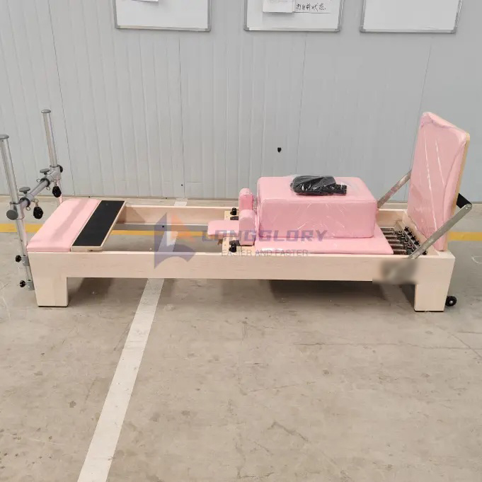 Reformador de Pilates em madeira de bordo para ioga