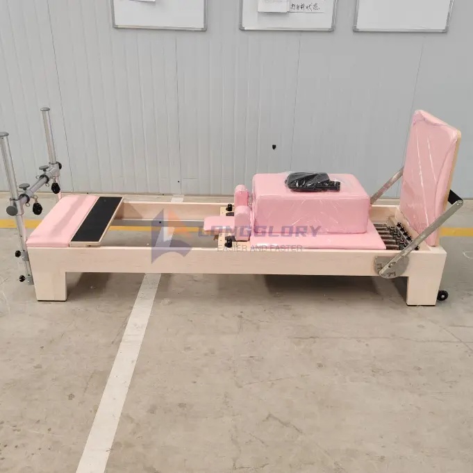 Reformador de Pilates em madeira de bordo para ioga